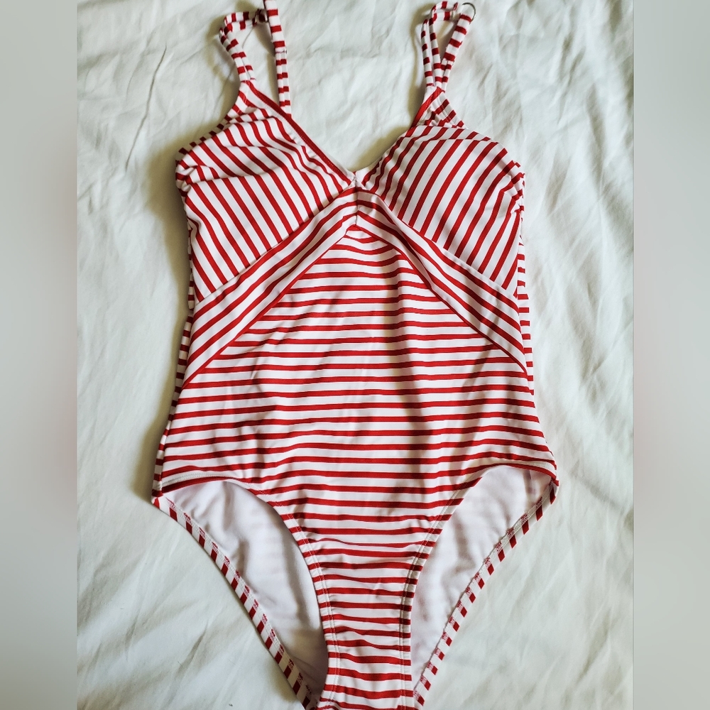 Kona Sol striped one piece swimsuit
